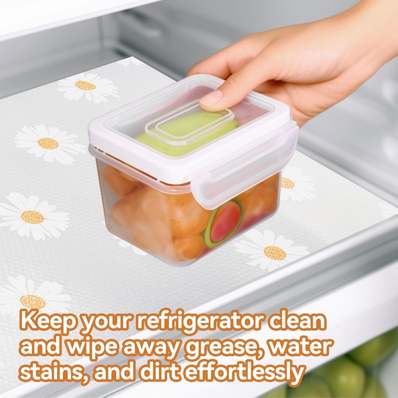 8 Pcs Fridge Shelf Liners, 29 x 45 cm Refrigerator