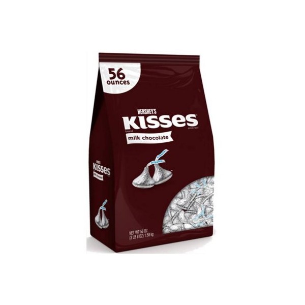 Hershey's Kisses Milk Chocolate, 56-Ounce Bag (Pack of 4)