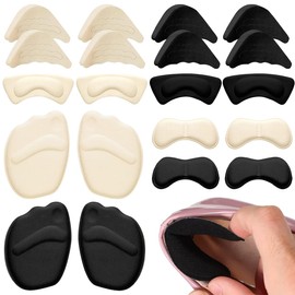 ZEPIQOR 10 Paar fersenpolster, High Heel Kissen Pads mit verstellbaren Zehenfüll-Einsätzen, Einlage zur Verhinderung von zu großen Schuhen vor Fersenrutschen, Blasen lindern Schmerzen