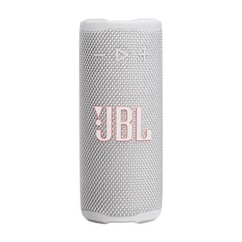 JBL Grip Compact Bluetooth Speaker, JBL Pro Sound with AI Sound Boost, IP68 Waterproof and Dustproof, Ambient Light, Up to 14 Hours Playback, Auracast Multi-Speaker, JBL Portable App, White