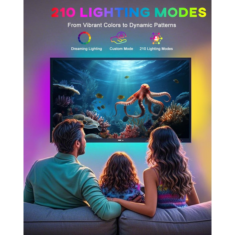 LED Strip Lights 4 Pre-Cut RGB Led Light Strip With