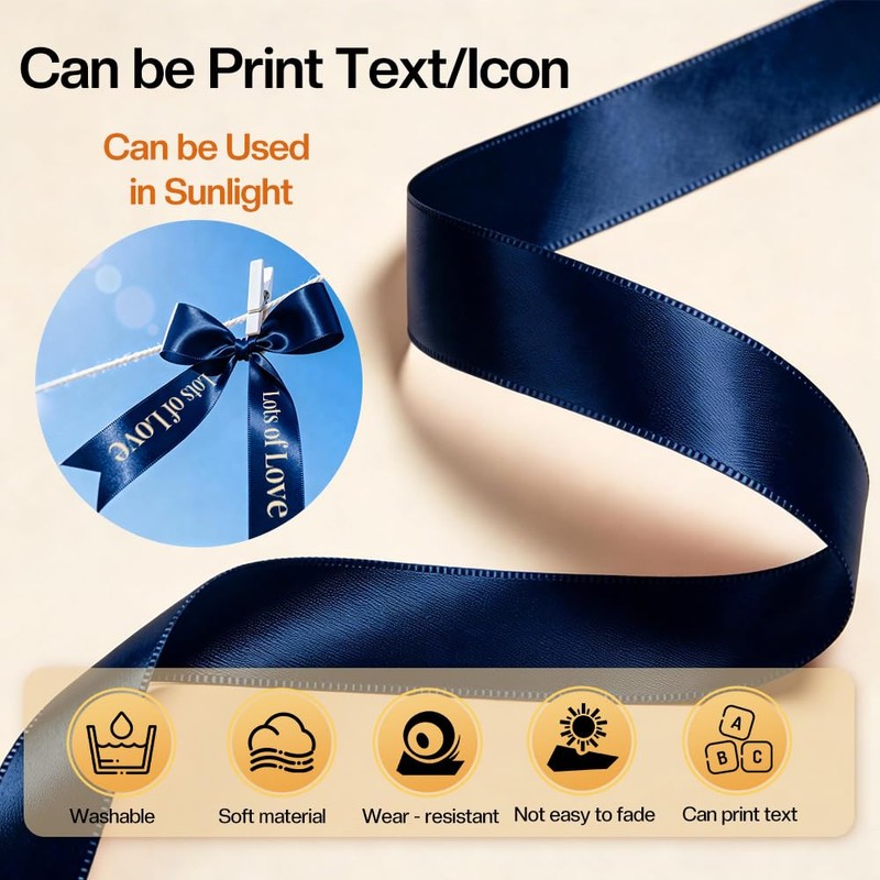 Phomemo A30 P15 Ribbon Label, Exclusive Embellish Pink Navy Beige