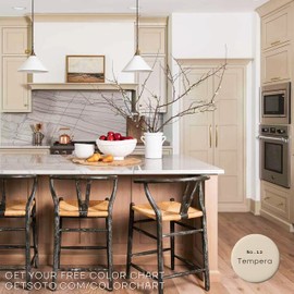 soto Off-White All-In-One House + Furniture Paint, Satin Finish (No. 12 Tempera) — 1 Pint of Paint for the Whole House; Wall, Furniture, Cabinet…