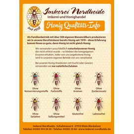 Gingerbread in honey 250 g honey with gingerbread spice Christmas aromatic without additives (by Beekeerei Nordheide)