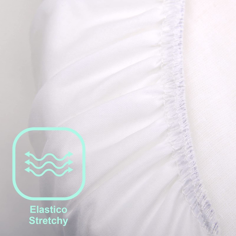 PEKITAS Fitted Sheet 500 Thread Count 100% Cotton 75 x