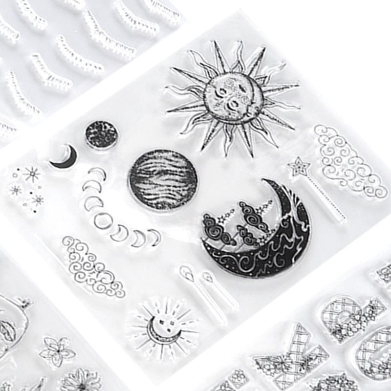 6pcs Silicone Embossing Folders Multipurpose DIY Craft Template Molds for