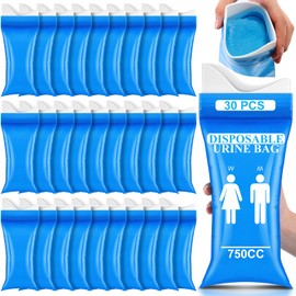 Colingmill 30 Pcs Disposable Urine Bag 700 ml Pee Bags for Travel for Women/Men Camping Pee Bags Bulk Unisex Emergency Urine Bag Vomit Bags, Toilet Traffic Jam Pregnant, Patient Portable