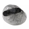 Black Rutilated Quartz Crystal Tumbled Stone Polished Rock DIY Crystal