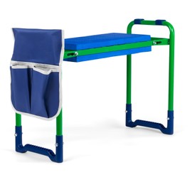 YOWPSY Garden Kneeler and Seat Heavy Duty, Gardening Stool - 2025 Upgraded Thicker EVA Seats Stable Wear-Resistant Prevent Knee and Back Pain, one Large Tool Bag, 400LB