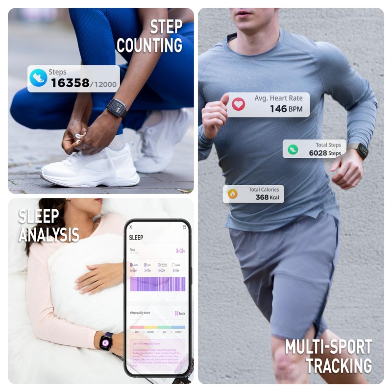 Reflex Active Series 50 Smart Black Calling Watch Interchangeable Set