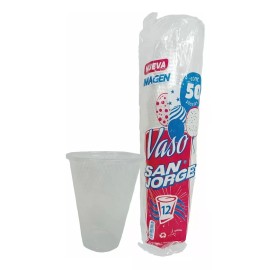 San Jorge 50 Vasos Desechables #12 De Plástico 12 Onzas 354ml