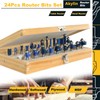 Akylin 24pcs Router Bit Set,1/4 inch Shank,24 Pieces Carbide Tipped