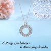 IEFLIFE 60th Birthday Gifts for Women, 6 Circle Necklaces Jewelry
