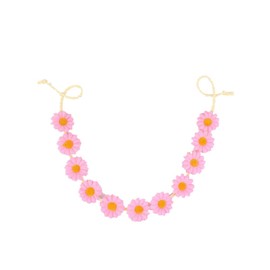 Lofruiin Women's Bohemian Sunflower Headband 60s Hippie Band Daisy Hairband Floral Headpiece (Pink, Pack of 1)