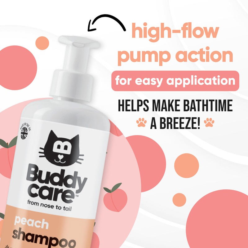 Buddycare Peach Cat Shampoo - Deep Cleansing Shampoo for Cats