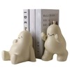 Decorative Bookends 2Pcs Expressive Pear-Shaped Cute Bookends with 1 Pushing