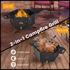 Giantex Fire Pit Grill, Outdoor Fire Pit with Removable 360°