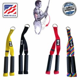 DUMBBELL Triceps Handle Pulldown Home Gym Cable Attachments Machine - Red