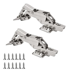 Kitchen Cabinet Hinges (1 Pair, 2 PCS) 165 Degree Fhalf Overlay Cabinet Hinges for Lazy Susan/Corner/Hidden Door/Folden Door