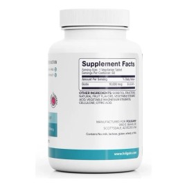 Foligain Biotina Para Engrosamiento Del Cabello 10,000mcg Rápida Disolución Sabor A Cereza 60 Tabletas Comprimidas Vegetarianas para un cabello piel y uñas con un aspecto más saludable