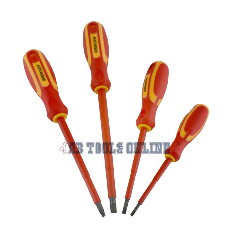 VDE Insulated Electricians Electrical Screwdriver Set Pozi and Flat Headed