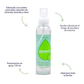 Repelente Insectos Mosquitos Con Aceites Esenciales Zikanot