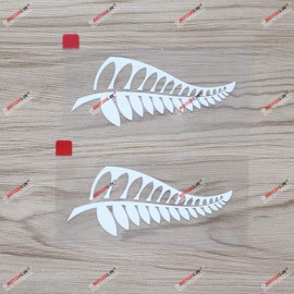 2X White 4'' New Zealand Fern Decal Sticker Car Vinyl Zelanian Kiwi Style a