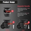 Plate Caster Leveling Casters Wheel with Ratchet Handle Height Adjustable