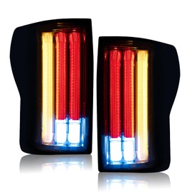 Sheraho LED Tail Light Pair Compatible with 2007-2013 Toyota Tundra Pickup Truck Taillights Brake Lamps Back Lights Stop Lights Black Housing Smoked Lens Driver & Passenger Side