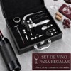 Set Abridor de Vino con 10 Accesorios, Caja Negra, Sacacorchos