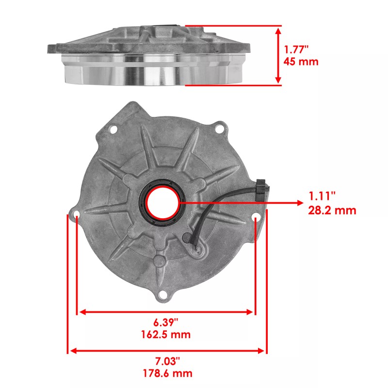 Caltric Front Differential Output Cover For Polaris Ranger 800 6x6