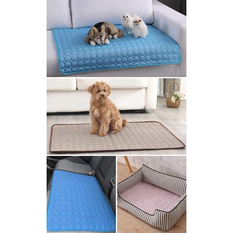 LEZUAN Cooling Mat Dogs, Self-Cooling Dog Mat, Cooling Blanket Cats,