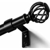 Curtain Rods for Windows 48-90 Inch(4-7.5Ft), Matte Black Decorative Curtain