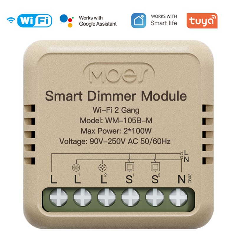 Tuya WiFi Intelligent Switch Dimmer DIY Module Light Switch Mobilephone