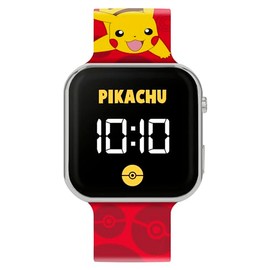 Accutime Pokémon Pikachu LED Red Strap Kids Watch POK4405