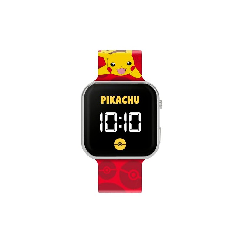 Accutime Pokémon Pikachu LED Red Strap Kids Watch POK4405