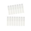 WOONEKY 15Pcs Refillable Lip Balm Tubes White Plastic Cosmetic Containers