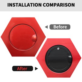 RT-TCZ Fuel Filler Door Locking Gas Tank Cap Cover Accessories for Ford F150 2015-2020 (Black)