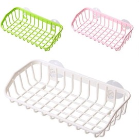 Vugyue Pink Multifunctional Drain Rack, Hanging Storage Rack, Sink Shelf Suction Cup Dishwashing Soap Sponge Holde, Kitchen Accessories, Drain Basket
