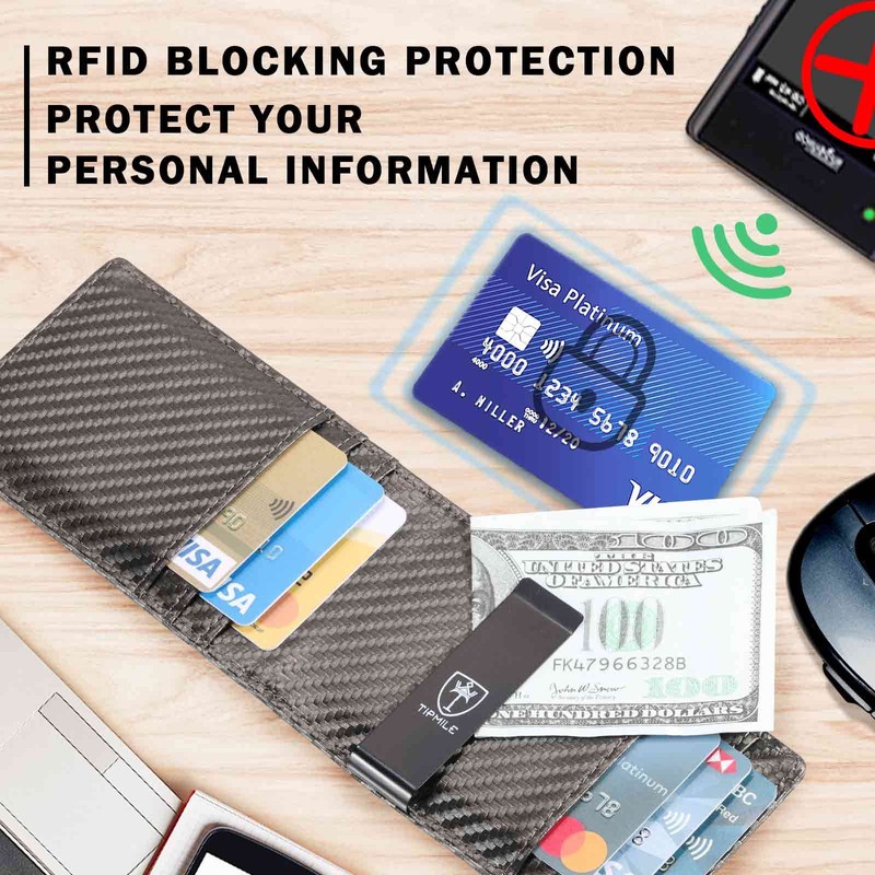 Tipmile Money Clip Wallet for Men RFID Blocking Minimalist Slim