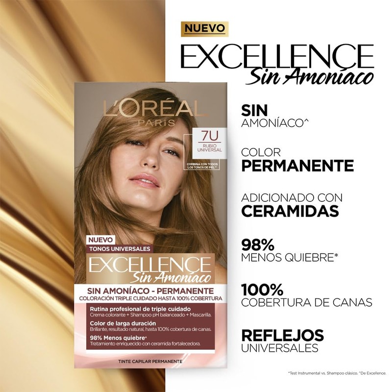 2 Tintes para Cabello Excellence sin Amoniaco de L'Oréal Paris