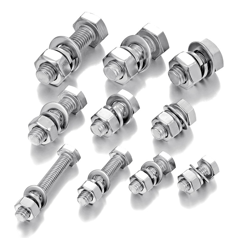 PGMJ 340 Pcs Hex Screw and Nut Set - M6/M8/M10