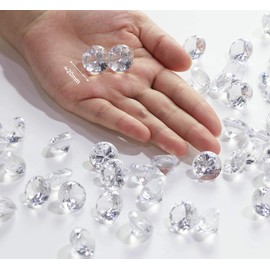 Absofine Decorative Diamonds, Colourless, Diamond Transparent Crystal, Decorative Stones, Table Decoration Diamonds, Confetti Wedding Decoration