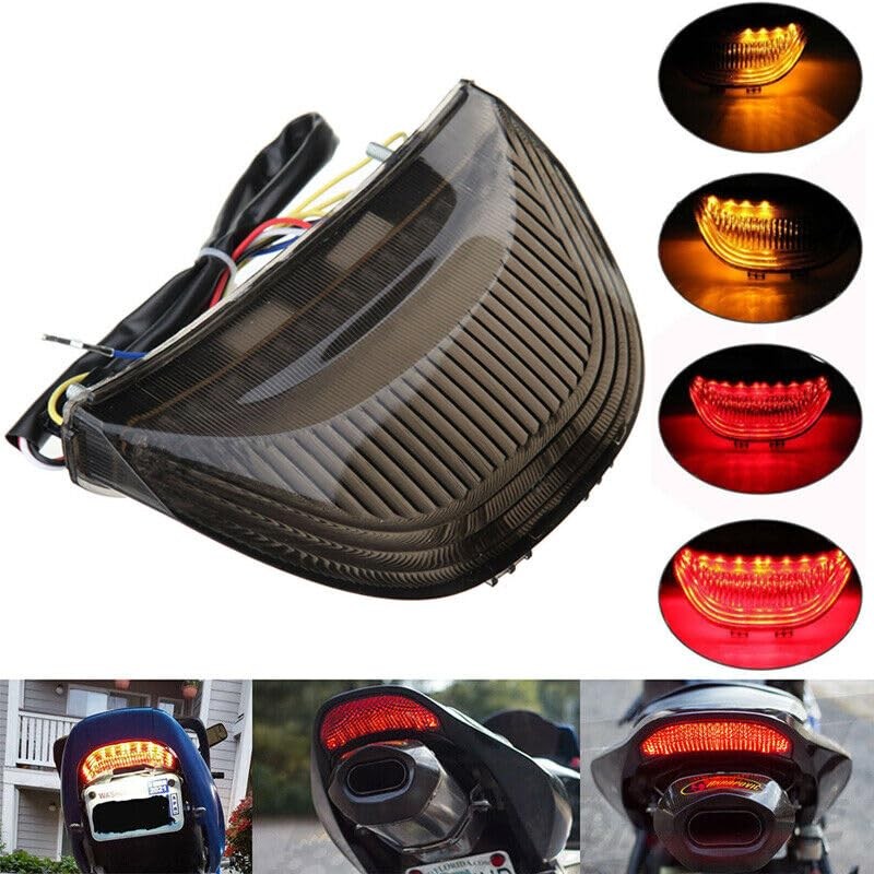 JMTBNO motorcycle Smoked LED Tail Light, 12V Motorcycle Brake Lights