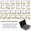 OLETBE Router Bit Set Architectural 41 PCS 1/2-Inch Shank ,
