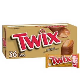 Twix Caramel Cookie Chocolate Candy Bar, Full Size, 1.79 Oz, 36-Count