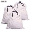 3 Pack Cotton Breathable Drawstring Dust Covers Large Cloth Storage