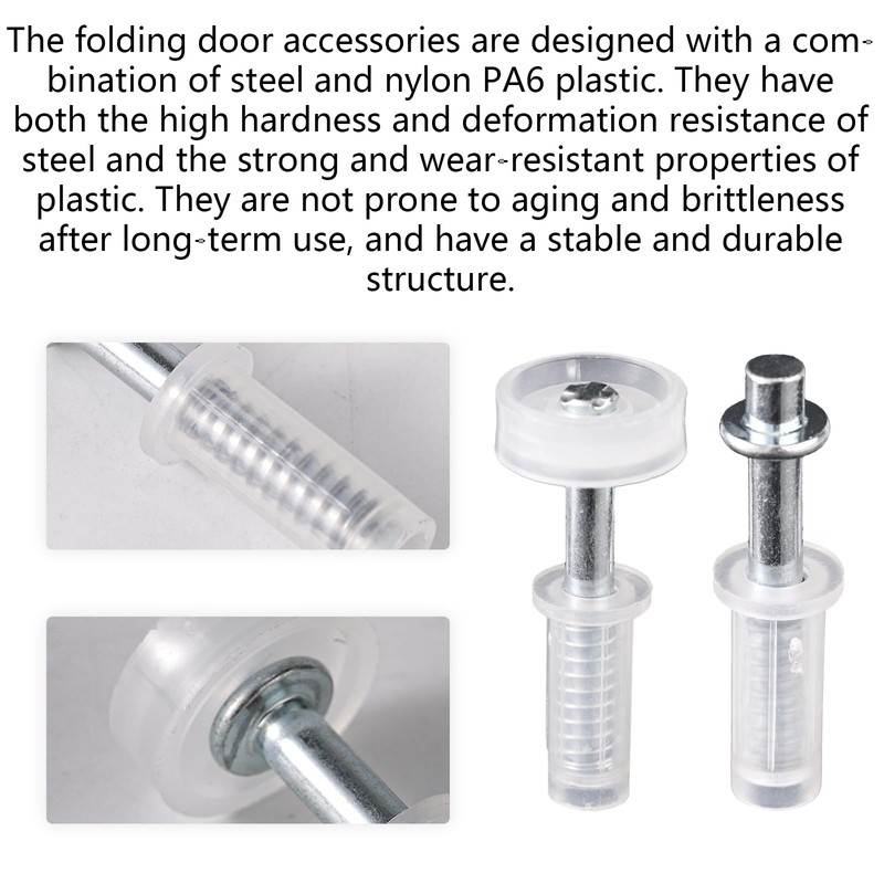 4 Pcs Bi-Fold Door Top Roller Guide Wheel and Top