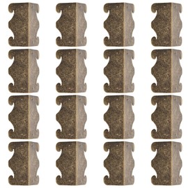 INCREWAY 16PCS Vintage Corner Protectors Antique Bronze Furniture Corners - Decorative Wraps for Chests, Boxes, and Wooden Furniture