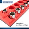 MichaelPro MP014003 3-Pc Magnetic Socket Organizer- 1/4-inch, 3/8-Inch & 1/2-Inch